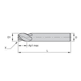 Solid Carbide End Mills • VariMill I • Series 4V0T • Square End • 4 Flute • Inch - Big-tools Industrial Supply Tools for Metal Cutting